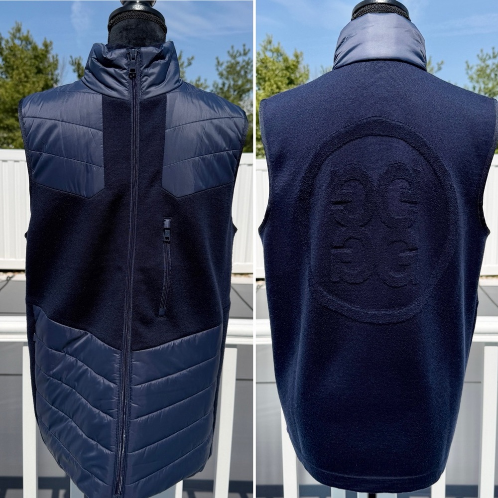 G/FORE Men’s Circle G's Chenille Merino Wool Vest NWT in Twilight Size Medium